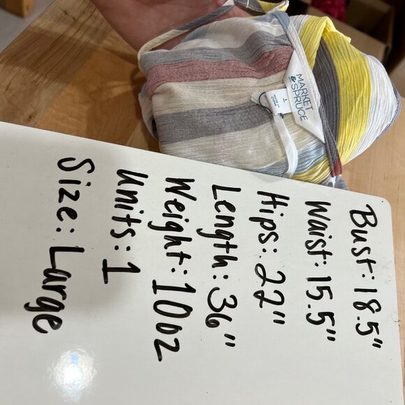 Market & Spruce Striped Wrap Short Sun Dress Multicolor Size Large NWT - Picture 9 of 9